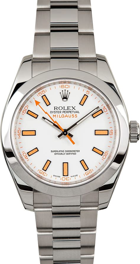 rolex oyster perpetual datejust milgauss|rolex milgauss 116400 white dial.